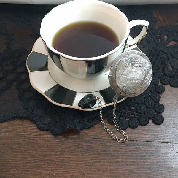 Tea Ball - Black Skull