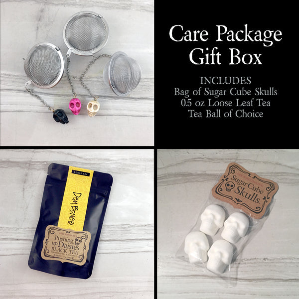 Care Package / Pushing Up Daisies Tea, Sugar Cubes & Tea Ball