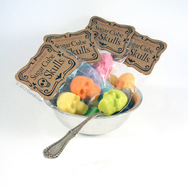 Buy Bagged Sugar Cube Skulls Colors from Dembones! Perfect way to set the mood for any occasion.