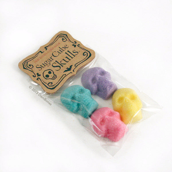 Buy Bagged Sugar Cube Skulls Colors from Dembones! Perfect way to set the mood for any occasion.